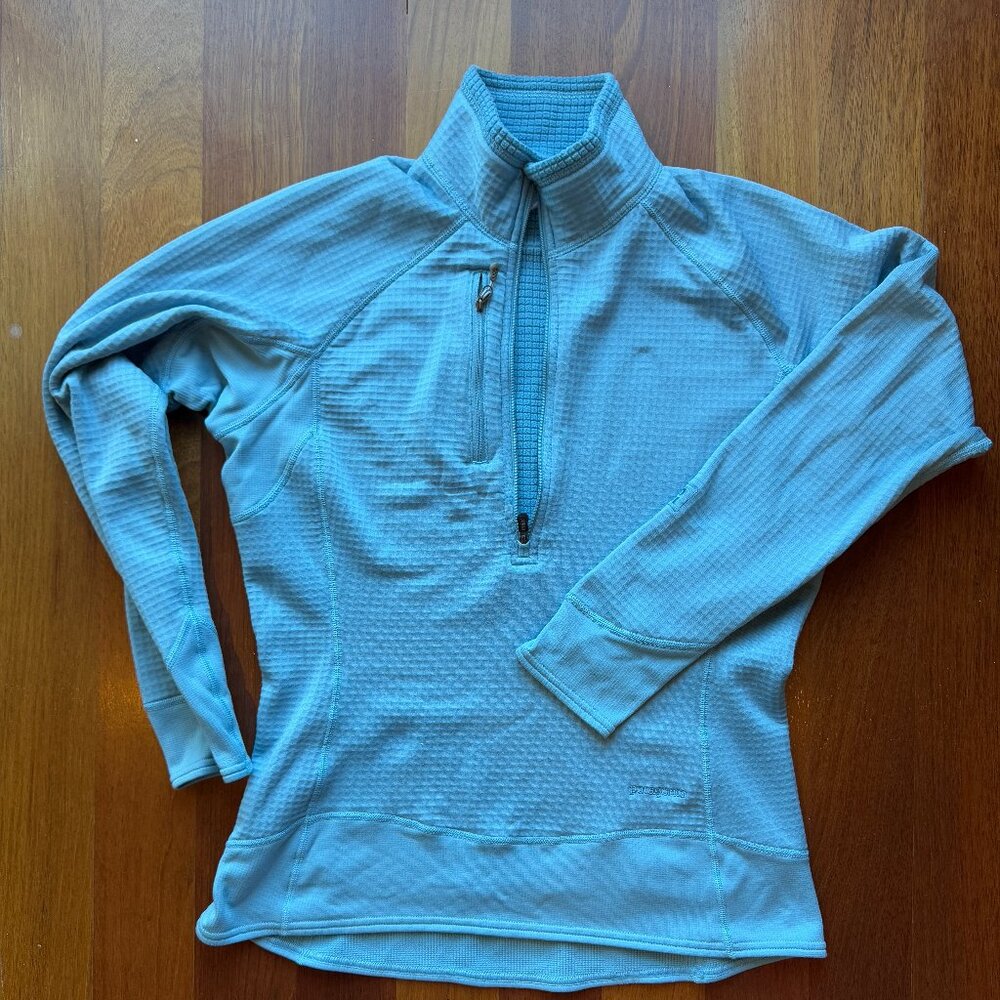 Patagonia Light Blue R1 Quarter-Zip - L